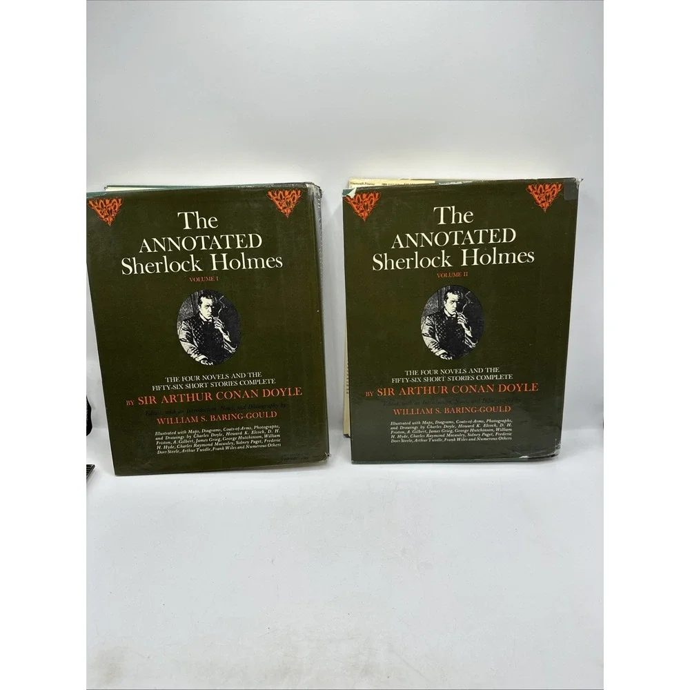 The Annotated Sherlock Holmes: 4 Novels & 56 Short Stories 1976 2 Volume Set #BS